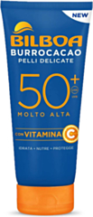 Crema Solare Bilboa Burrocacao con Vitamina C SPF 50+ - Tubo da 180ml - Protezione Solare Alta