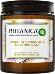 Candela Profumata Botanica by Air Wick, Vaniglia e Magnolia dell'Himalaya, 205g - Aroma Intenso e Naturale