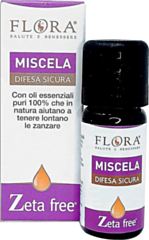 Miscela di Oli Essenziali Naturali FLORA Zeta Free Difesa Sicura - Protezione Ambientale Contro le Zanzare, 100% Puri e Totali - 10 ml Per Estate Serena e Rinfrescante