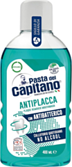Pasta del Capitano, Collutorio Antiplacca, Collutorio Quotidiano Senza Alcool, Esercita un'Efficace Azione Antiplacca, Con Antibatterico, 100% Made in Italy, Flacone da 400 ml