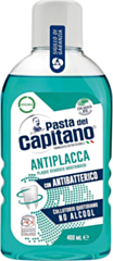 Pasta del Capitano, Collutorio Antiplacca, Collutorio Quotidiano Senza Alcool, Esercita un'Efficace Azione Antiplacca, Con Antibatterico, 100% Made in Italy, Flacone da 400 ml