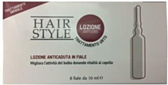 LOZIONE ANTICADUTA TRATTAMENTO URTO IN FIALE HAIR STYLE 8 fiale da 10 ml X 24 Pezzi