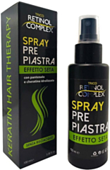 Spray Protettivo Pre Piastra Trico Retinol Complex Effetto Seta con Pantenolo e Cheratina Idrolizzata - 100 ml - Ideale per Capelli Lisci e Lucenti