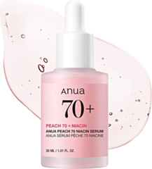 ANUA Siero alla niacinamide Peach 70 da 30 ml/siero viso idratante e illuminante/pulizia quotidiana della pelle (1,01 fl. oz.) X 6 Pezzi