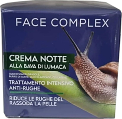 Crema Notte Anti-Rughe con Bava di Lumaca 50 ml, Confezione Multipla da 6 Pezzi - Face Complex