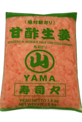 Zenzero Rosa per Sushi in Salamoia YAMA - Vasetto da 1,5kg – Ideale per Amanti del Sushi