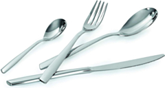 Set di Posate Lagostina Gloria 014457652724, Menagere 24 Pezzi in Acciaio Inox 18/10, Colore Argento