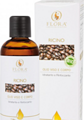Olio di Ricino Puro FLORA 100 ml BIO-COSMOS - Olio Multifunzionale per Viso, Corpo, Unghie, Capelli, Cuoio Capelluto, Ciglia e Sopracciglia - Ideale per Aromaterapia - Ristrutturante e Nutriente