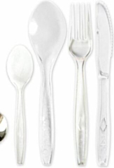 Set 12 Posate Trasparenti Modello Victoria in Plexiglass - Ideali per Tavola Elegante