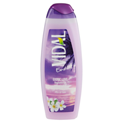 Bagnoschiuma Vidal Emotions Exotic Love con Fiori di Tiaré - Formula Rivitalizzante, Dermatologicamente Testato, 500ml