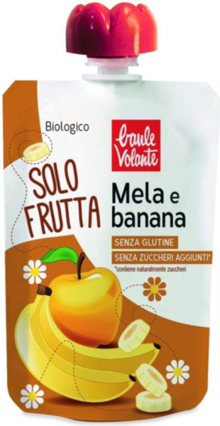 Solo frutta mela e banana 4x100 g BIO senza glutine 