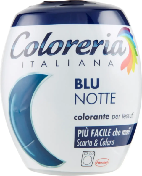 Colorante per Tessuti in Polvere Blu Notte 350g - Coloreria Italiana Scarta & Colora - Tintura Intensa e Duratura