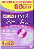 ASSORBENTI GIORNO LINES SETA ULTRA CON ALI - INCASTRO PERFETTO - PACCO SCORTA 80 PEZZI