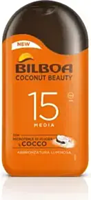 Latte Solare Bilboa Coconut con Olio di Cocco e Jojoba SPF 15 - Protezione Solare Idratante 200 ml