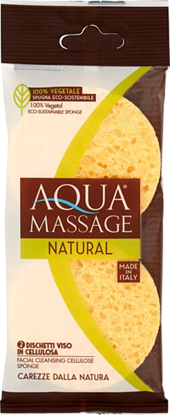 Dischetti Struccanti in Cellulosa Naturale Aqua Massage, Confezione da 2 Pezzi
