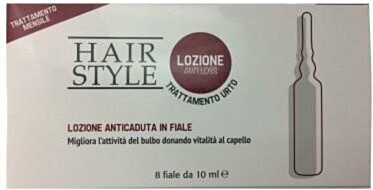 Lozione Anticaduta Capelli Hair Style - Trattamento Intensivo in Fiale, 8x10 ml - Rigenerante e Fortificante