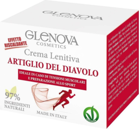 Crema Riscaldante Lenitiva GLENOVA Cosmetics con Estratto di Artiglio del Diavolo 125ML - Pacco da 11 - Ideale per Tensioni Muscolari e Preparazione allo Sport