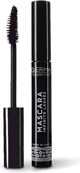 Mascara Nero Allungante DAERMA Infinite Lashes - Effetto Ciglia Finte Istantaneo con Vitamina E - Volume Intenso e Lunghezza Massima, 10 ml - Confezione Singola