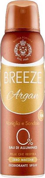 Breeze Deodorante Spray Argan, 150ml X 12 Pezzi