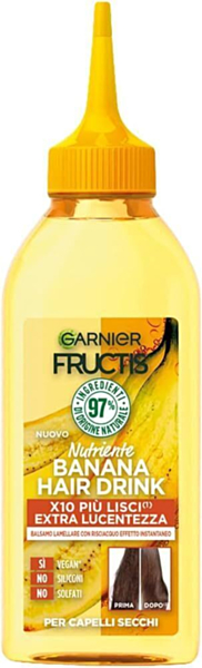 FRUCTIS BANANA HAIR DRINK - Balsamo Lamellare Nutriente 200 ml X 6 Pezzi