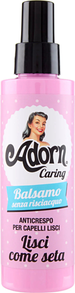 Balsamo Senza Risciacquo Adorn Caring Anticrespo per Capelli Lisci Effetto Seta 150 ml - Trattamento Professionale