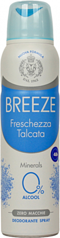 Deodorante Spray Breeze Freschezza Talcata 150ml - Protezione Duratura e Delicata Aroma Talc