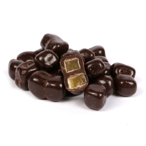 Zenzero candito ricoperto di cioccolato 75g BIO