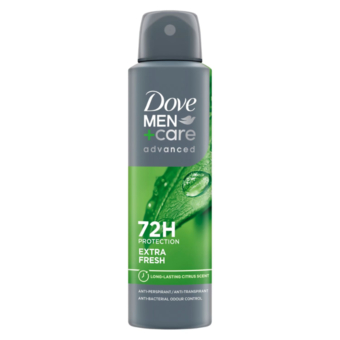 Deodorante Spray Dove Men+Care Advanced Extra Fresh 72h 150ml - Protezione Duratura e Freschezza Intensa