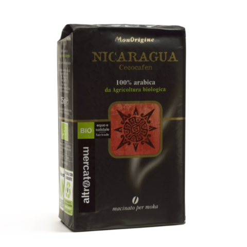 Caffè 100% Arabica Monorigine Nicaragua Macinato Moka BIO 250 g