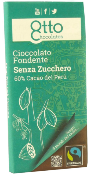 Cioccolato fondente 60% al Maltitolo 100g BIO senza glutine