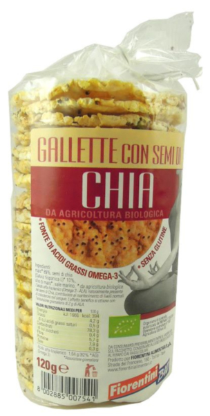 Gallette con semi di Chia 120g BIO senza glutine