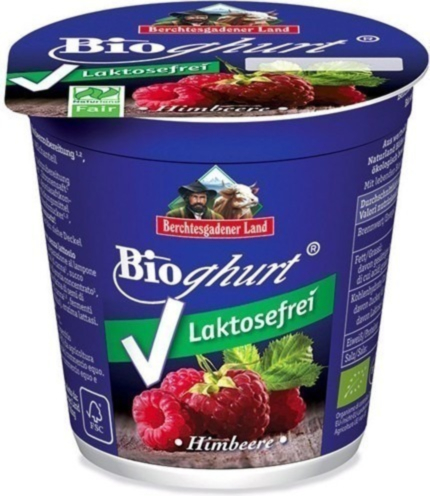 Latte fermentato intero al lampone senza lattosio (lattosio <0,1%) 150 g BIO