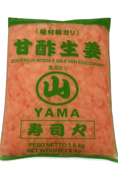 Zenzero Rosa per Sushi in Salamoia YAMA - Vasetto da 1,5kg – Ideale per Amanti del Sushi