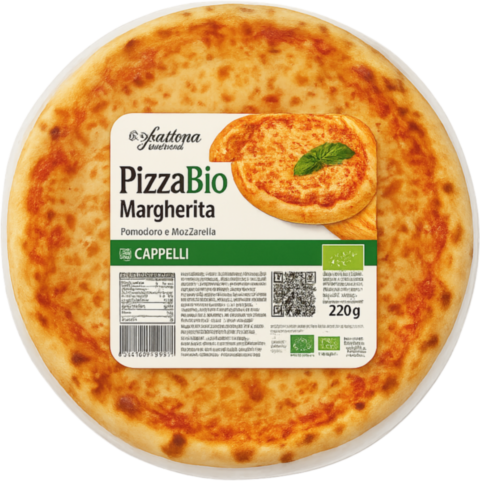 Pizza margherita senatore cappelli con mozzarella a basso contenuto di lattosio (< 0,1%) 200 g BIO 