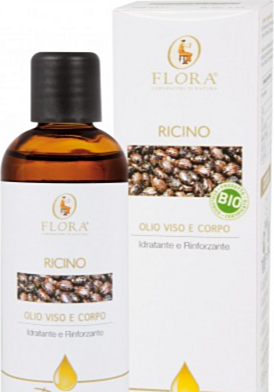 Olio di Ricino Puro FLORA 100 ml BIO-COSMOS - Olio Multifunzionale per Viso, Corpo, Unghie, Capelli, Cuoio Capelluto, Ciglia e Sopracciglia - Ideale per Aromaterapia - Ristrutturante e Nutriente