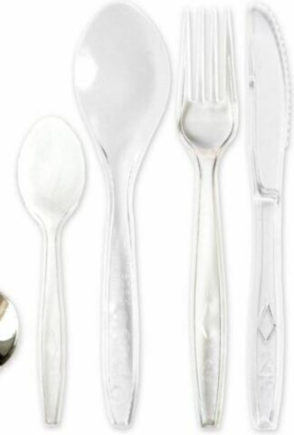 Set 12 Posate Trasparenti Modello Victoria in Plexiglass - Ideali per Tavola Elegante