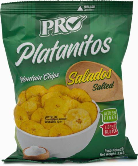 Papatine Pro platanitos - chips di platano salati 75g