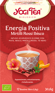 Tisana “Energia Positiva” con tè nero mate ibisco e mirtilli rossi 30,6 g - 17 flt BIO