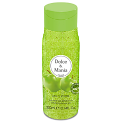 DOLCE & MANIA | Mela Verde Shower Gel Scrub, 300ml – Gel Doccia Esfoliante con Fragranza di Mela Verde, Idratante e Rimuove le Cellule Morte, Pelle Fresca e Profumata