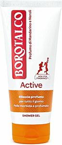 Borotalco - Docciaschiuma Active Corpo, Doccia Schiuma al Profumo di Mandarino e Neroli, Shower Gel per una Pelle Morbida e Profumata - Ideale per Uomo e Donna - Flacone da 200ml
