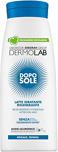 DEBORAH DERMOLAB SUN LATTE DOPOSOLE  IDRATANTE RIGENERANTE ASSORBIMENTO  RAPIDO SENZA SILICONI 400 ML