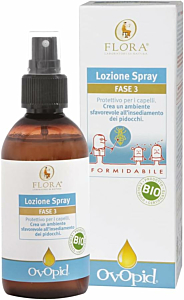 Flora Ovopid Lozione Spray - Fase 3, 150 Ml Pediculosi - Lozione Spray A Uso Quotidiano. Assicura Un'Efficace Azione Preventiva In Caso Di Pediculosi. Con Oli Essenziali Puri 100%