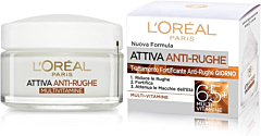 CREMA L'OREAL 50 ML ATTIVA ANTIRUGHE 65+  FORTIFICANTE MULTIVITAMINE VASO X 6 Pezzi