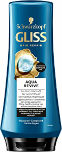 Schwarzkopf, Gliss Aqua Revive, Balsamo Idratante per Capelli Normali e Secchi, Balsamo Capelli con Complesso Ialuronico e Alga Marina, Idrata e Rende i Capelli Brillanti e Visibilmente Sani, 200 ml