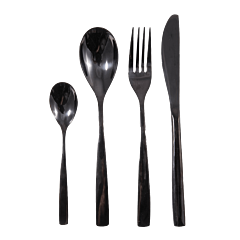 Set 12 Posate Plexi "Victoria" Nere