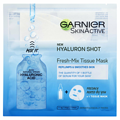Garnier skin active maschera tessuto + siero hyaluron shot replumps & smoothes skin 33gr import