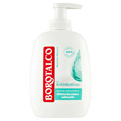 Borotalco, Sapone Liquido Igienizzante, con Antibatterico, Effetto Borotalco, Pelle Morbida, Liscia e Vellutata, Profumo di Muschio Bianco, Rispetta il pH Naturale, 100% Plastica Riciclata, 250 ml