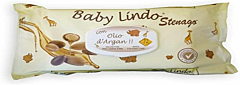 Baby Lindo - Salviettine detergenti baby pop-up con olio di argan, 1 confezione da 72 pz