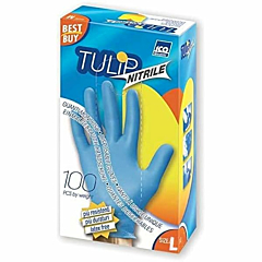 Tulip Guanti monouso nitrile colore blu - misura L 100 paia