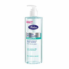 Venus, Acqua Micellare Purificante, Elimina Trucco, Sebo in eccesso e Impurità, Ideato per Pelli Miste e Grasse, Con Menta e Acqua Virginiana, non Contiene Oli, Senza Bisogno di Risciacquo, 400 ml